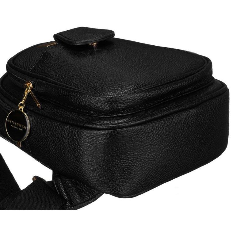 Plecak na jedno ramię, saszetka, czarny, Peterson