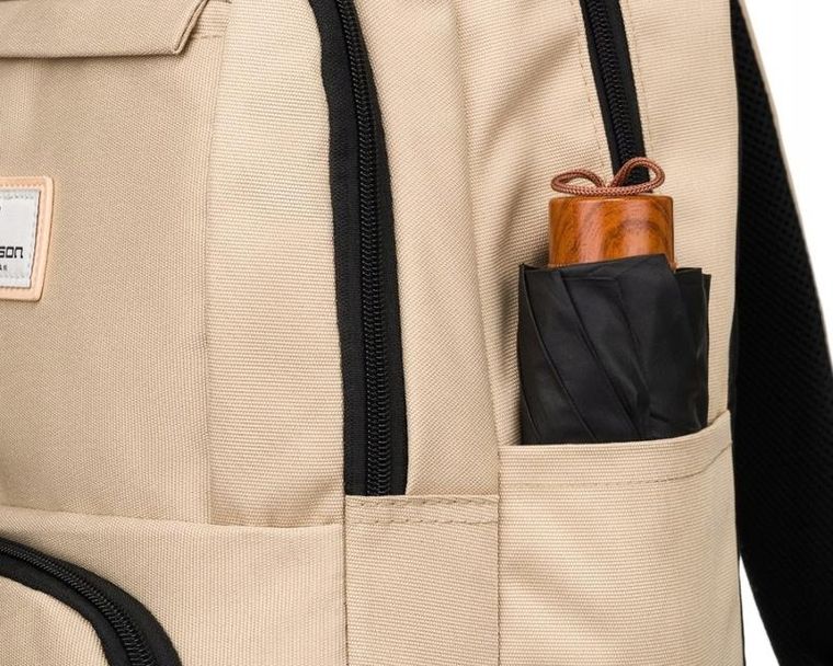 Plecak na laptopa, beżowy, Peterson