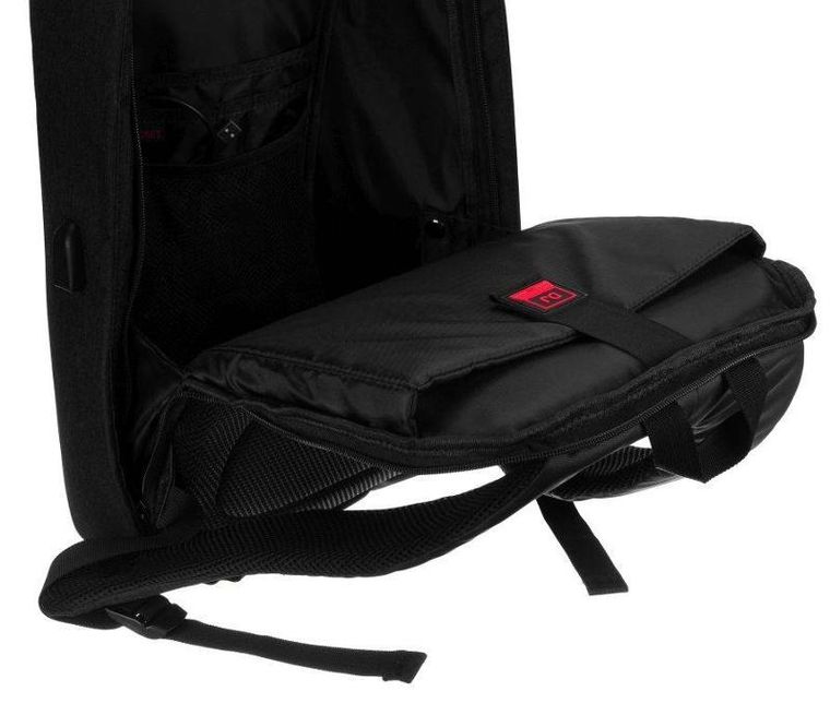 Plecak na laptopa, czarny, port USB, David Jones, David Jones