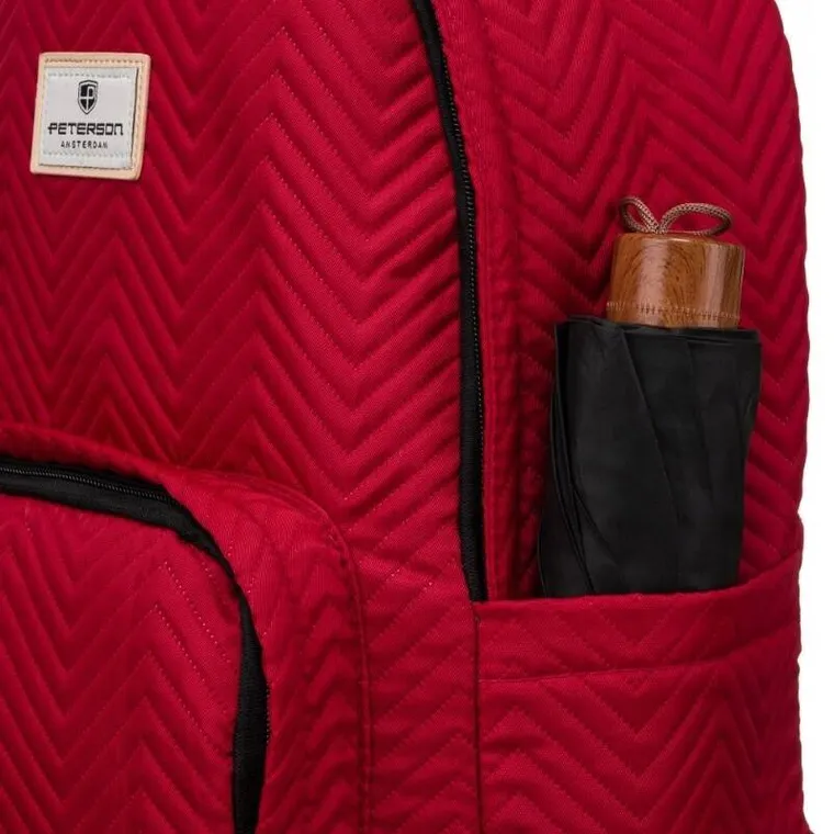 Plecak na laptopa, czerwony, Peterson