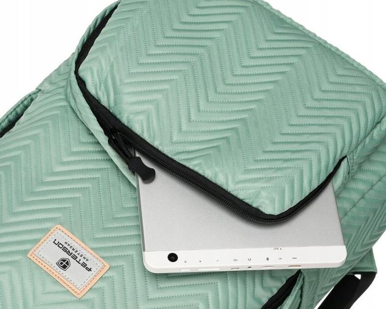 Plecak na laptopa, miętowy, Peterson