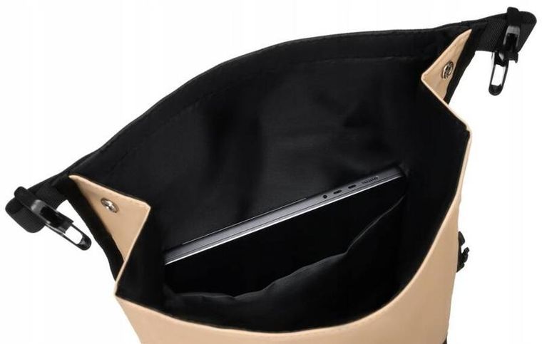 Plecak na laptopa, wodoodporny, beżowy, Peterson