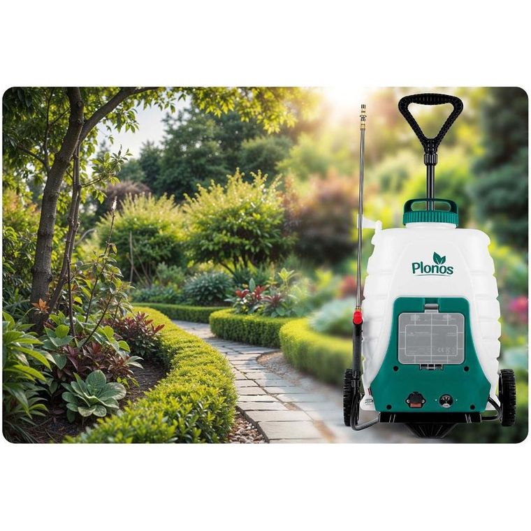 Plonos, opryskiwacz akumulatorowy, z wózkiem