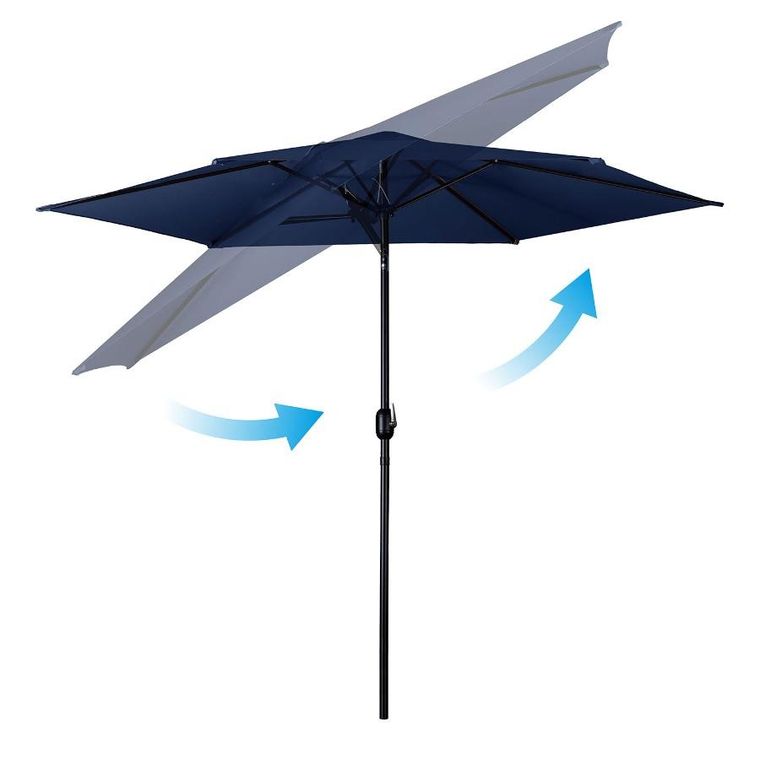 Plonos, parasol ogrodowy, składany, 6 segmentowy, z pokrowcem, 300 cm