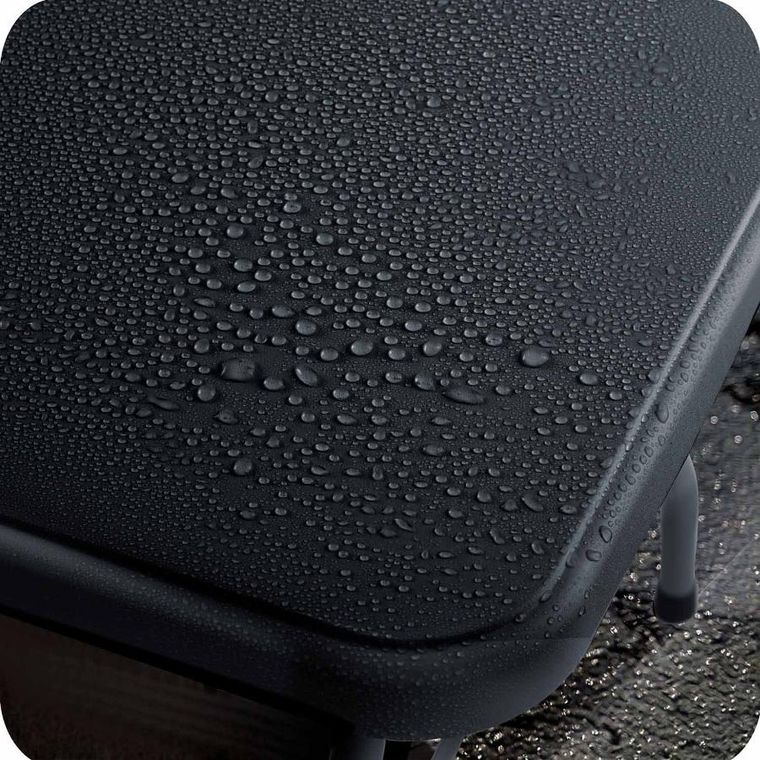 Plonos, stół cateringowy ogrodowy składany, czarny, 180 cm