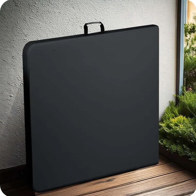 Plonos, stół cateringowy ogrodowy składany, czarny, 244 cm