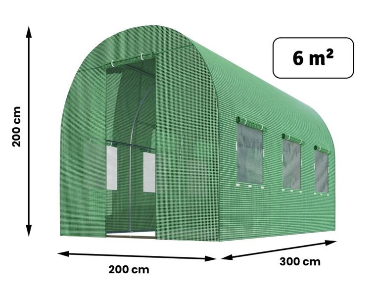 Plonos, tunel ogrodowy, 2-3 m, 6 m²