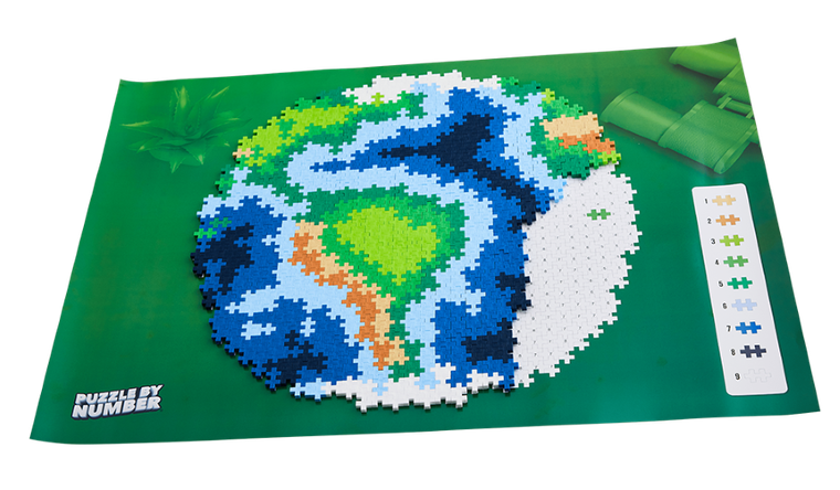 Plus-Plus Mini, Kula ziemska, puzzle po numerach, 800 elementów