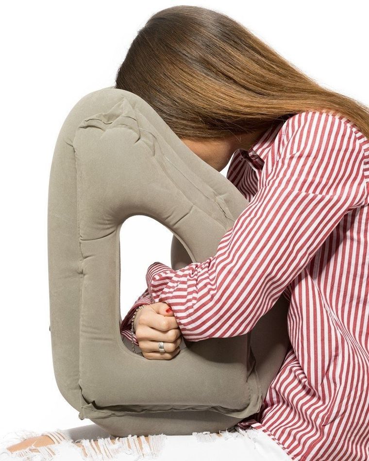 Podróżna poduszka, comfort, szary