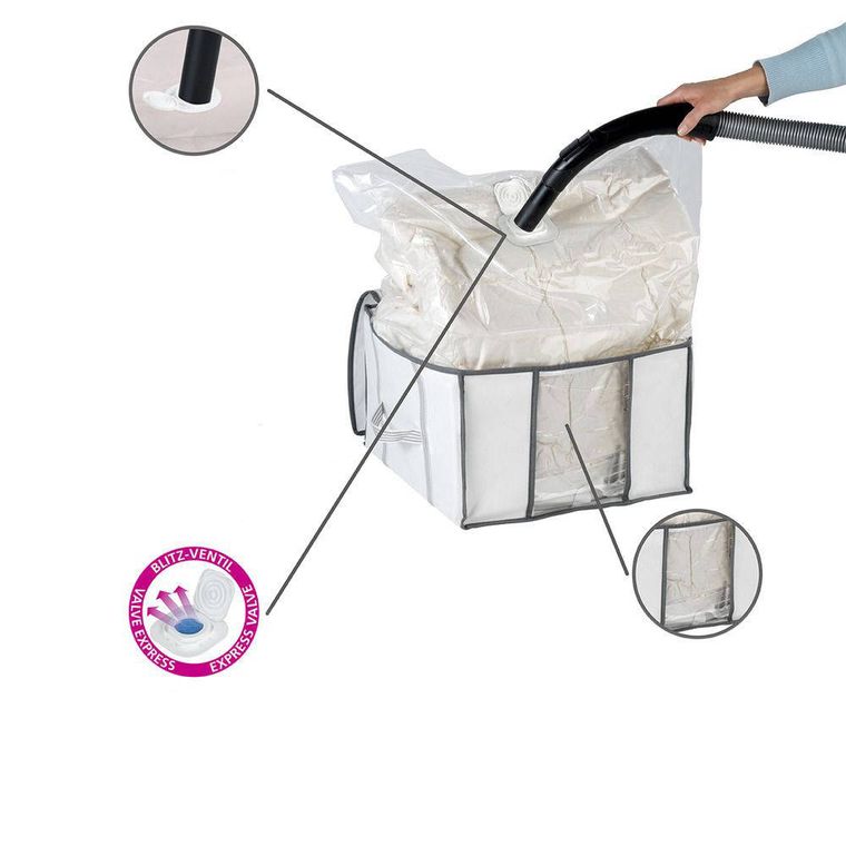 Pokrowiec na pościel, ubrania, soft + worek próżniowy, rozmiar S