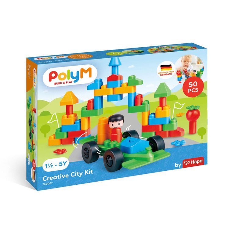 PolyM, Miasto, klocki konstrukcyjne, 50 elementów