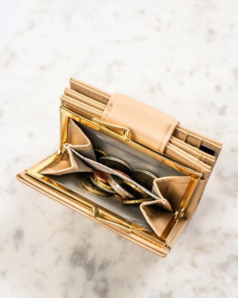 Portfel, beżowy, skóra ekologiczna, Peterson