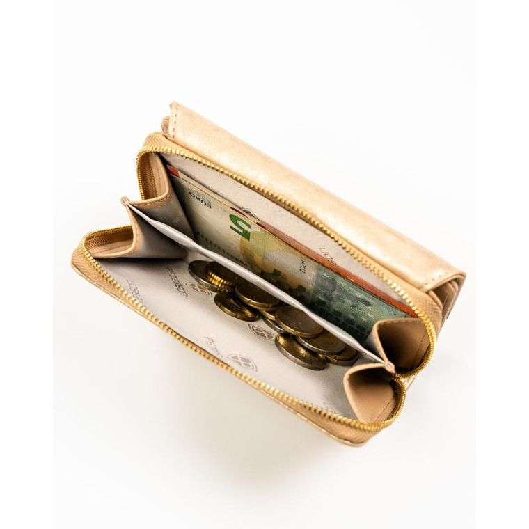 Portfel, beżowy, skóra ekologiczna, Peterson