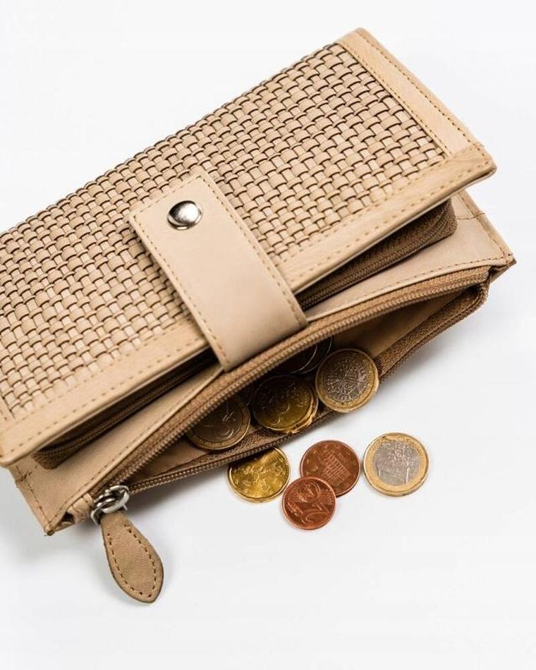 Portfel, beżowy, skórzany, RFID, Rovicky