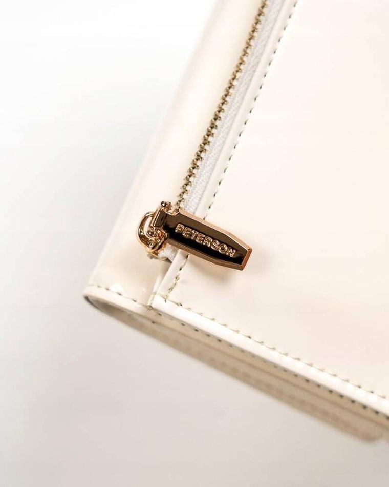 Portfel, biały, skóra ekologiczna, Peterson