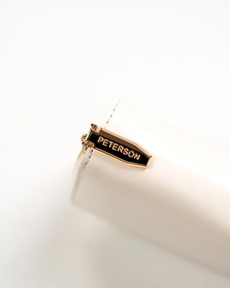 Portfel, biały, skóra ekologiczna, Peterson