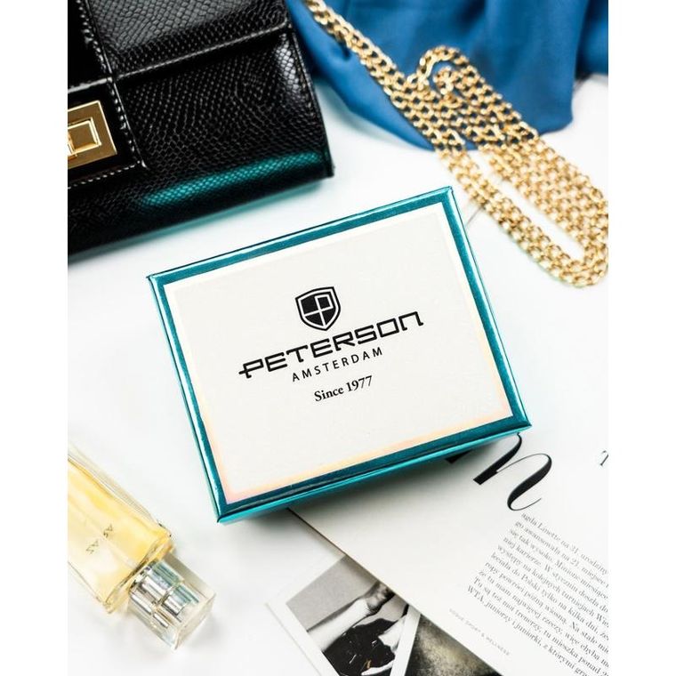 Portfel, biały, skóra ekologiczna, Peterson