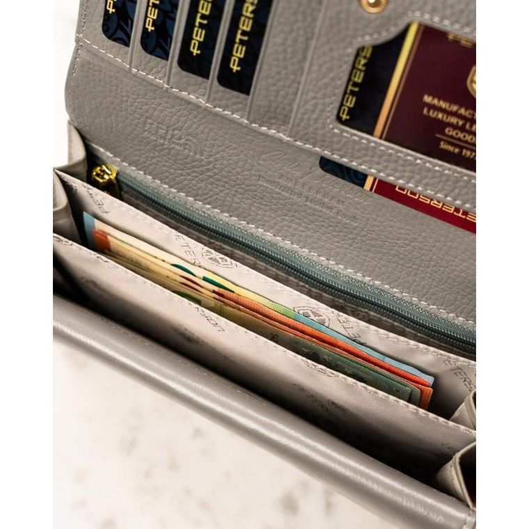 Portfel, biały, skórzany, Petereson