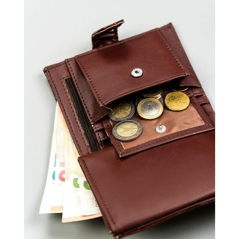 Portfel, brązowy, skóra ekologiczna, 4U Cavaldi