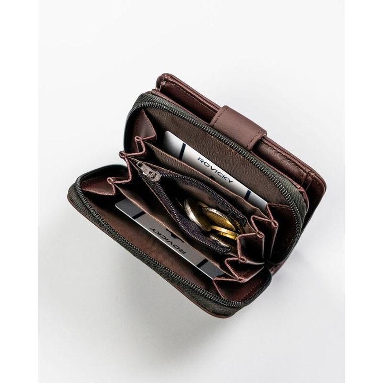 Portfel, brązowy, skóra ekologiczna, 4U Cavaldi