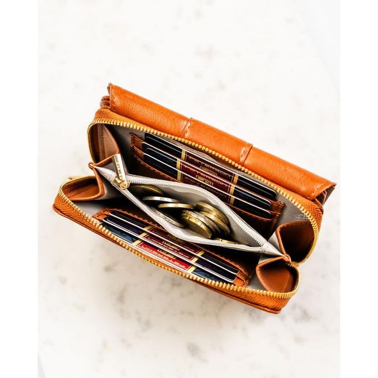 Portfel, brązowy, skóra ekologiczna, Peterson