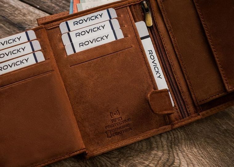 Portfel, brązowy, skórzany, Always Wild