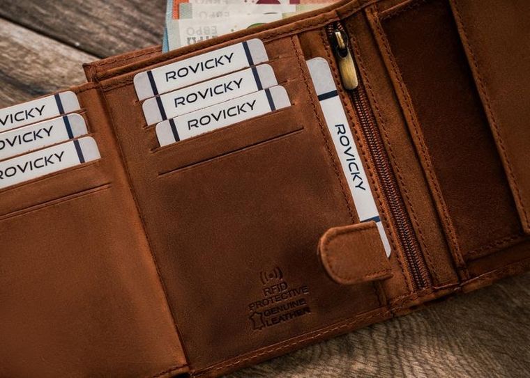 Portfel, brązowy, skórzany, Always Wild