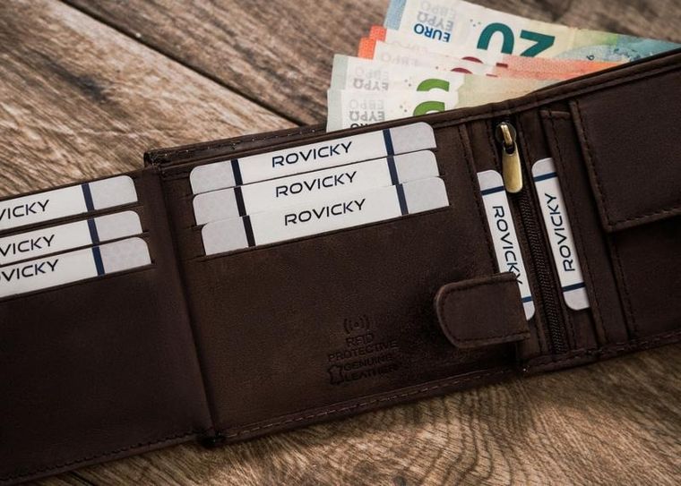 Portfel, brązowy, skórzany, RFID, Always Wild