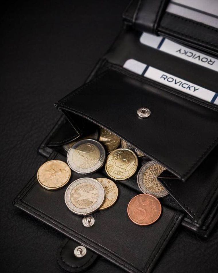 Portfel, czarny, skóra ekologiczna, 4U Cavaldi