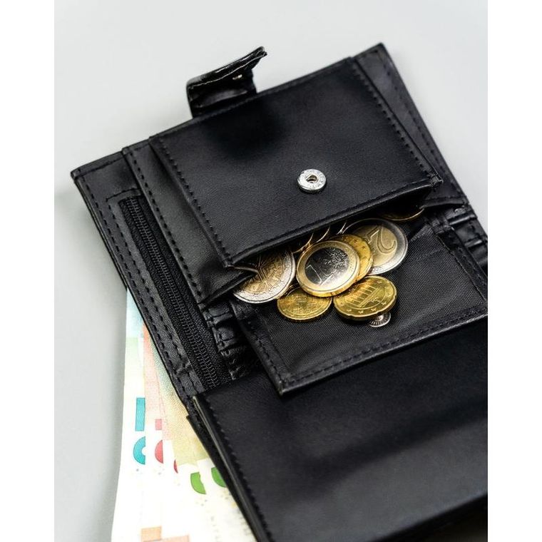 Portfel, czarny, skóra ekologiczna, 4U Cavaldi