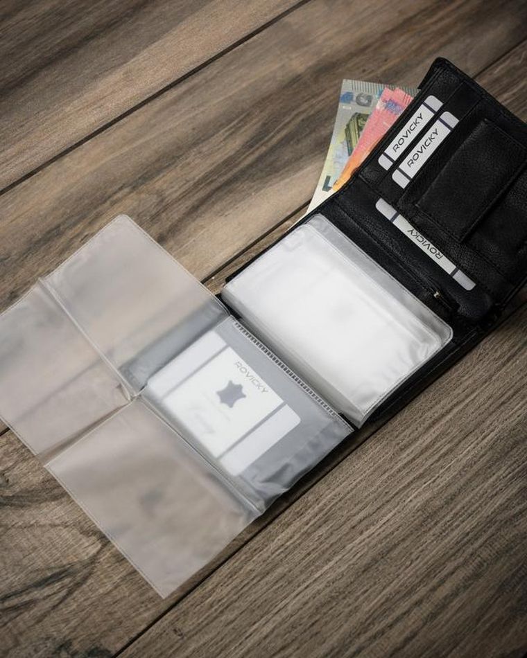 Portfel, czarny, skóra ekologiczna, Cavaldi