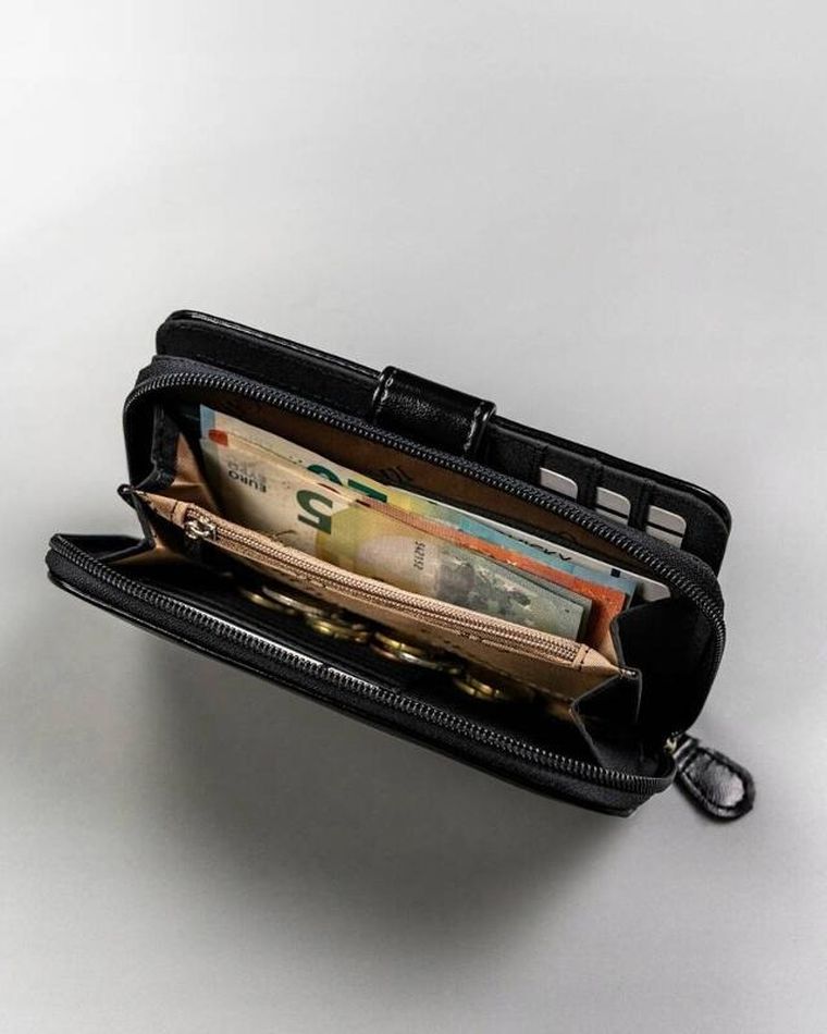 Portfel, czarny, skóra ekologiczna, Cavaldi