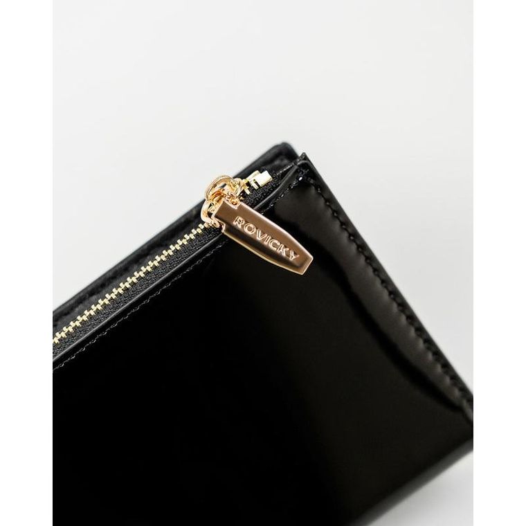 Portfel, czarny, skóra ekologiczna, Rovicky