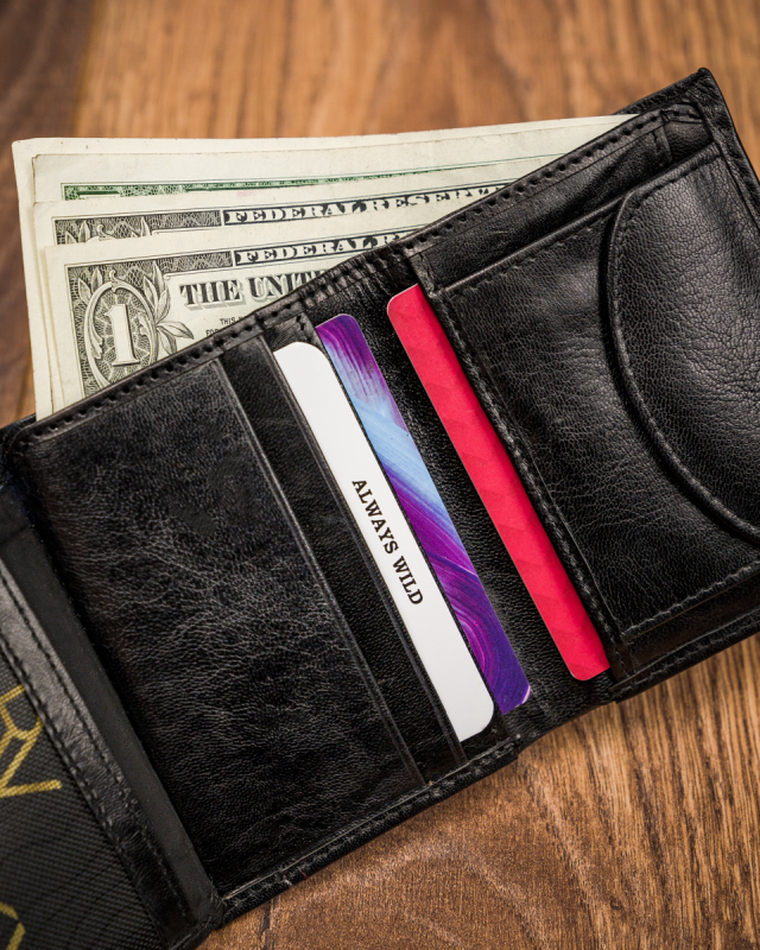 Portfel, czarny, skórzany, Always Wild