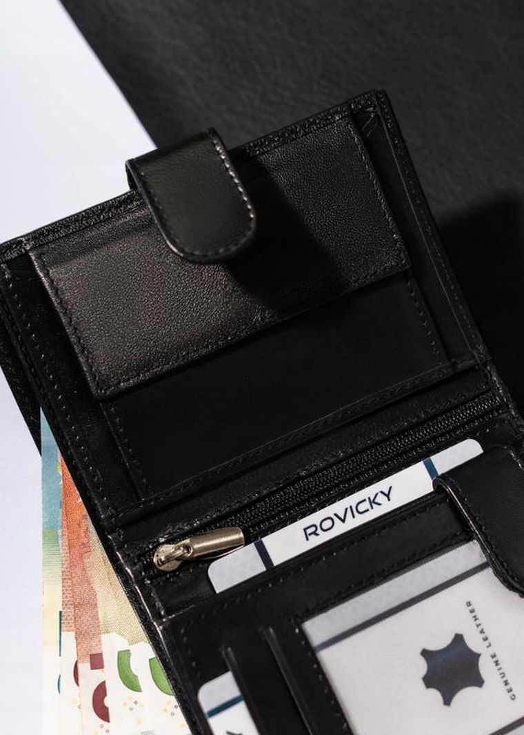 Portfel, czarny, skórzany, Always Wild