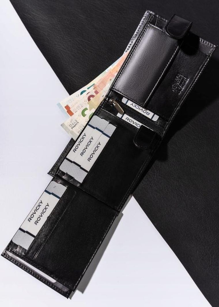 Portfel, czarny, skórzany, Always Wild