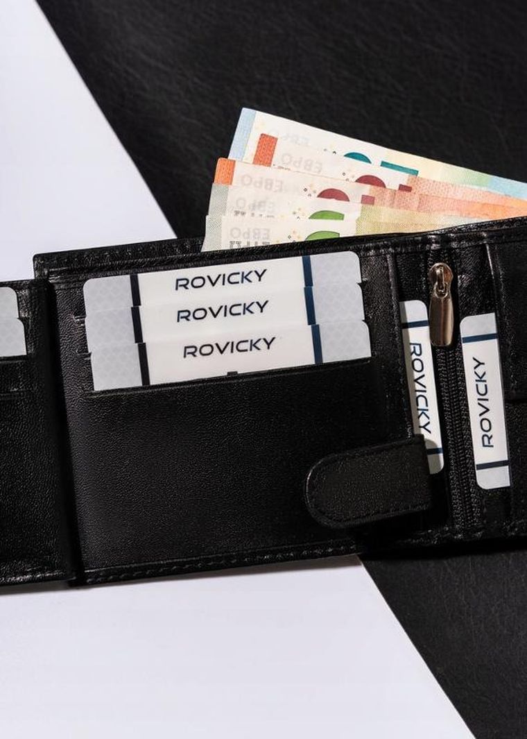 Portfel, czarny, skórzany, Always Wild