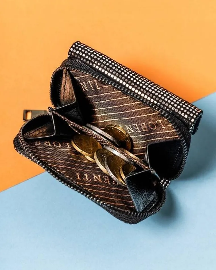 Portfel, czarny, skórzany, Lorenti