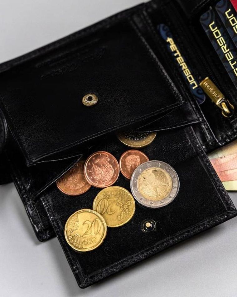 Portfel, czarny, skórzany, Peterson