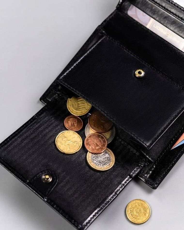 Portfel, czarny, skórzany, Peterson