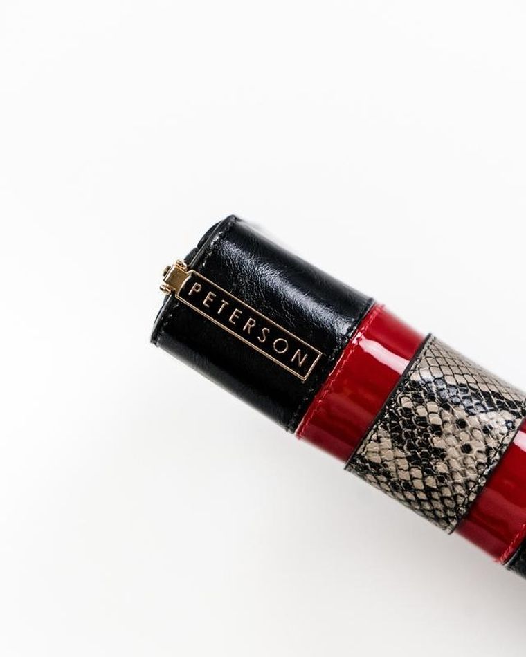 Portfel, czarny, skórzany, Peterson