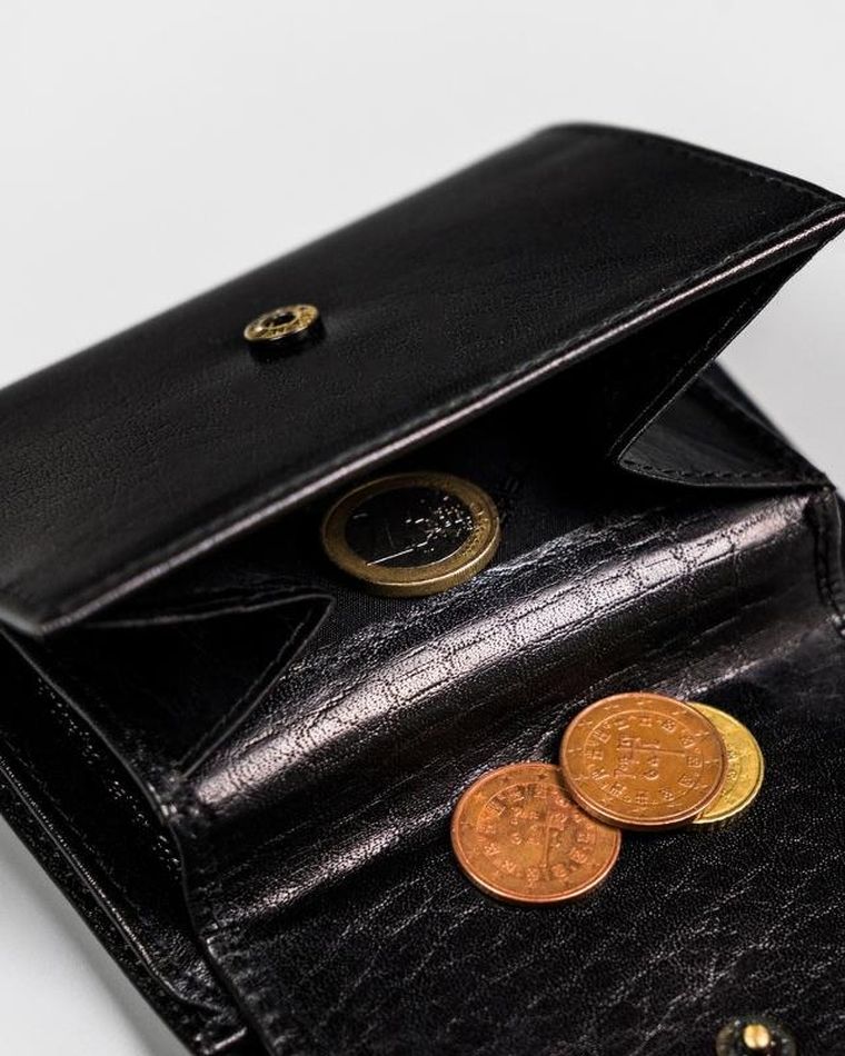 Portfel, czarny, skórzany, Peterson