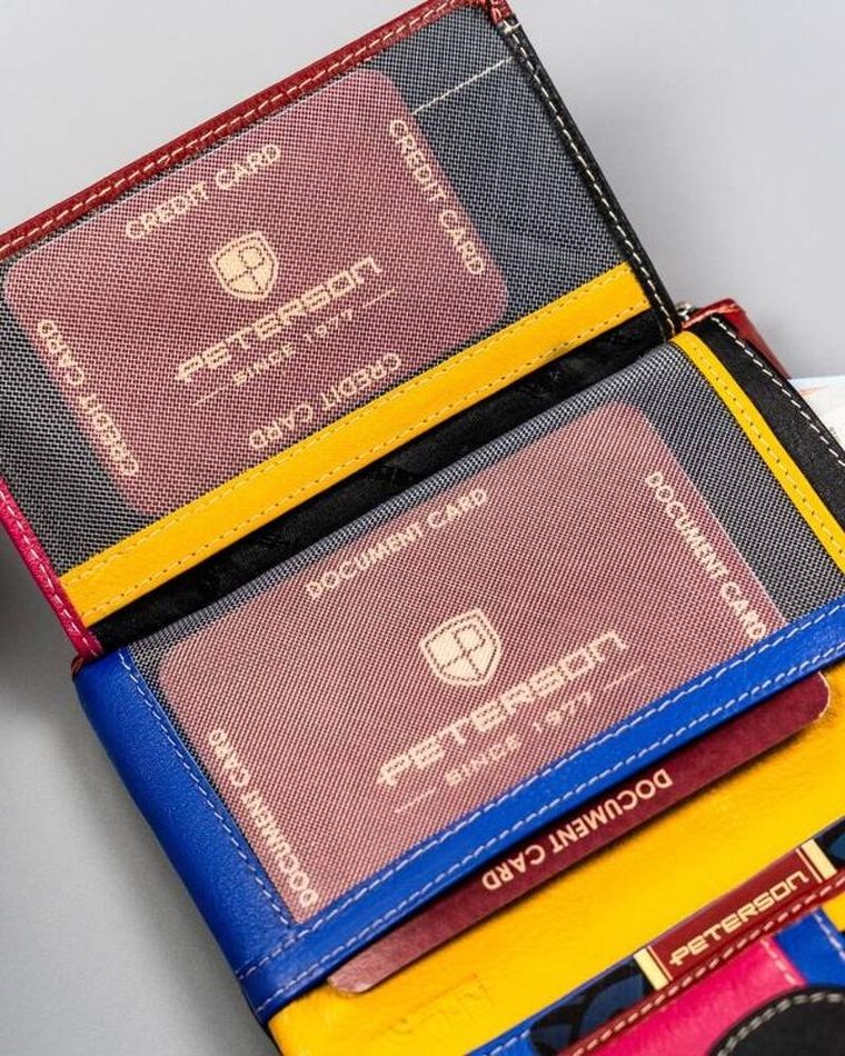 Portfel, czarny, skórzany, Peterson