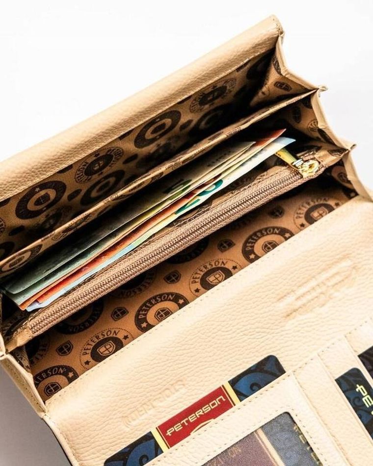 Portfel, czarny, skórzany, Peterson