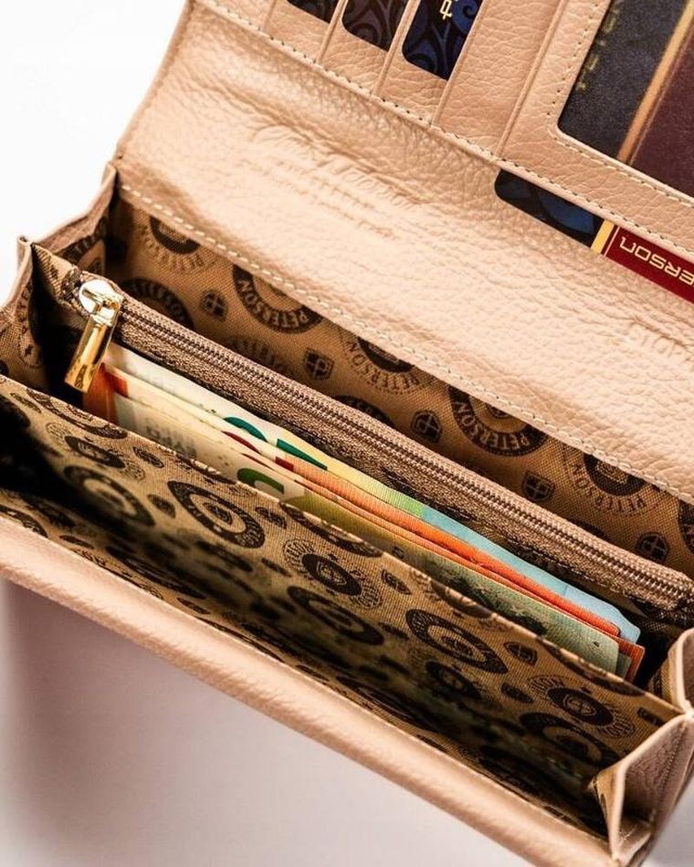 Portfel, czarny, skórzany, Peterson