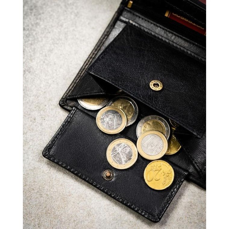 Portfel, czarny, skórzany, Peterson