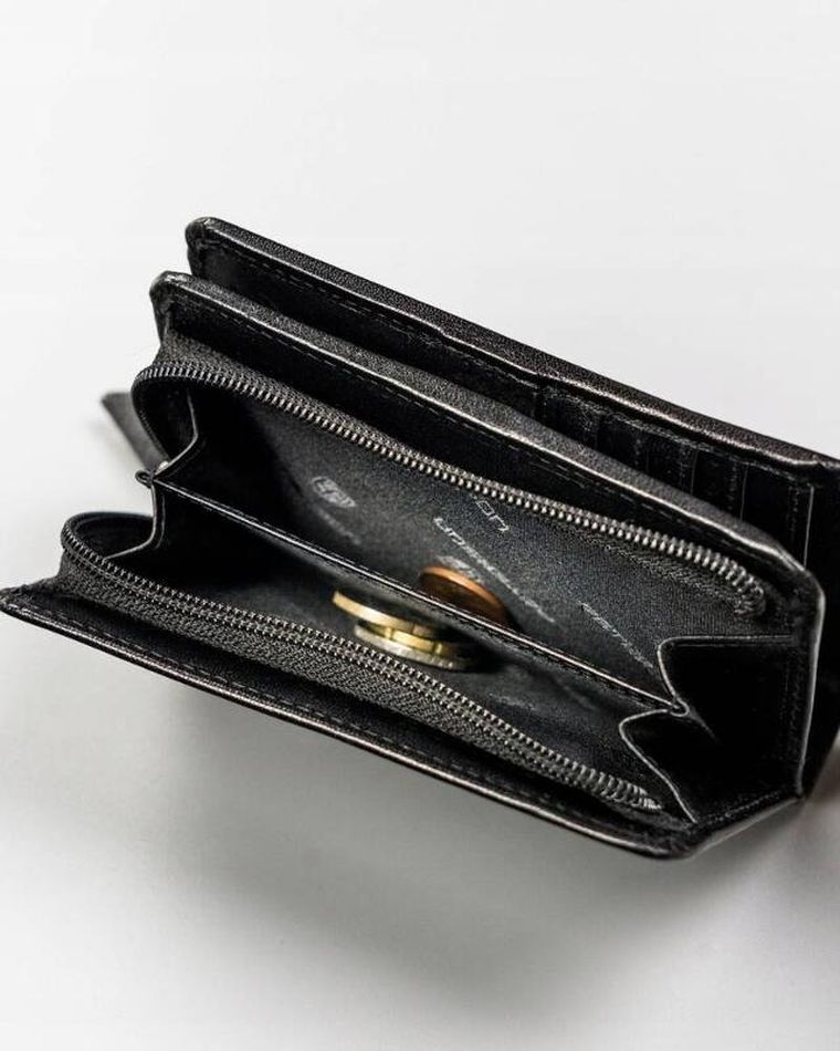 Portfel, czarny, skórzany, RFID, Peterson