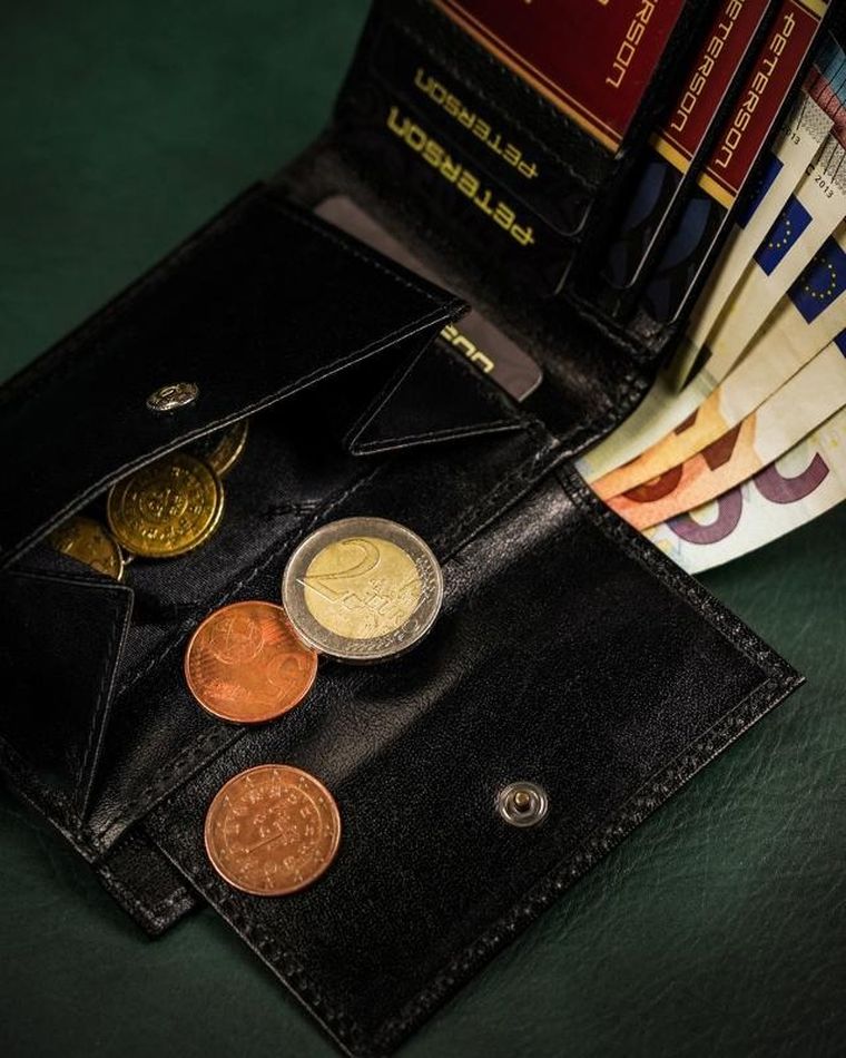 Portfel, czarny, skórzany, RFID, Peterson