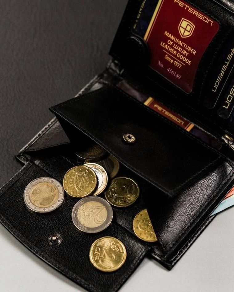 Portfel, czarny, skórzany, RFID, Peterson