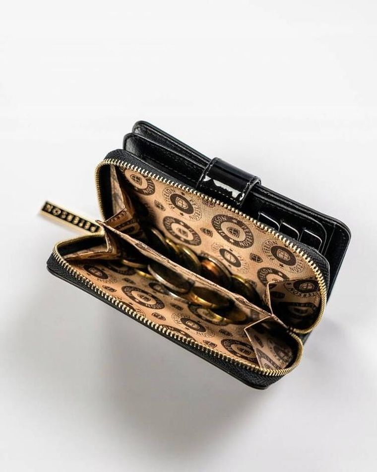 Portfel, czarny, skórzany, RFID, Peterson